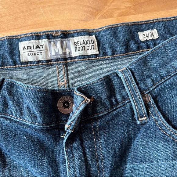 ARIAT LEGACY M4 RELAXED BOOTCUT JEAN MED WASH DENIM RODEO WESTERN BARN MEN 34X34 - Picture 10 of 12